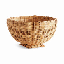 Load image into Gallery viewer, CHARLESTON RATTAN FOOTED BOWL SMALL