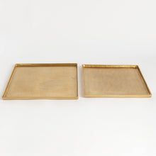 Load image into Gallery viewer, BRETT SQUARE DECORATIVE TRAYS, SET OF 2