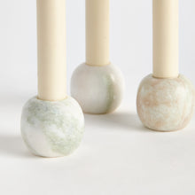 Load image into Gallery viewer, JOCELYN MARBLE TAPER HOLDERS, SET OF 3