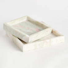Load image into Gallery viewer, JOHANNA SQUARE MARBLE TRAYS SMALL, SET OF 2