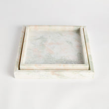 Load image into Gallery viewer, JOHANNA SQUARE MARBLE TRAYS LARGE, SET OF 2