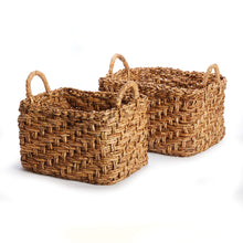 Load image into Gallery viewer, EVE BANANA LEAF BASKETS WITH HANDLES LARGE, SET OF 2