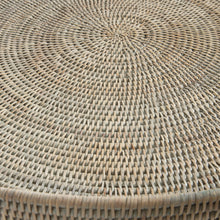 Load image into Gallery viewer, BURMA RATTAN ROUND OTTOMAN TRAYS LG ST/2