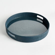 Load image into Gallery viewer, BURMA RATTAN ROUND SERVING TRAY LARGE
