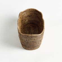 Load image into Gallery viewer, BURMA RATTAN OVAL CACHEPOT