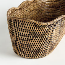 Load image into Gallery viewer, BURMA RATTAN OVAL CACHEPOT