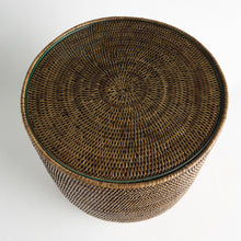 Load image into Gallery viewer, BURMA RATTAN SIDE TABLE
