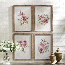 Load image into Gallery viewer, PINK CLEMATIS PRINTS, SET OF 4