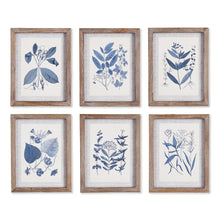 Load image into Gallery viewer, BLUE LEAF PETITE PRINTS, SET OF 6