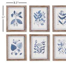 Load image into Gallery viewer, BLUE LEAF PETITE PRINTS, SET OF 6