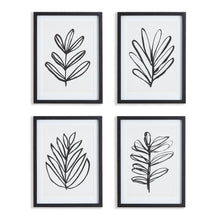 Load image into Gallery viewer, SKETCHED LEAF PRINTS, SET OF 4