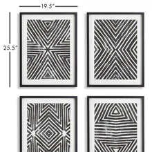 Load image into Gallery viewer, ACHROMATIC GEOMETRIC PRINTS, SET OF 4