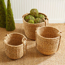 Load image into Gallery viewer, SEAGRASS ROUND DRUM BASKETS, SET OF 3