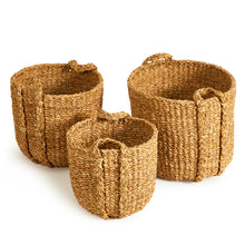Load image into Gallery viewer, SEAGRASS ROUND DRUM BASKETS, SET OF 3