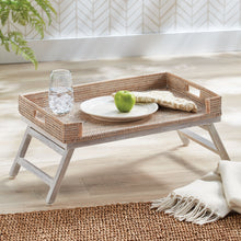 Load image into Gallery viewer, BURMA RATTAN LAP TRAY TABLE