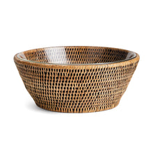 Load image into Gallery viewer, BURMA RATTAN SERVING BOWL 10.75"