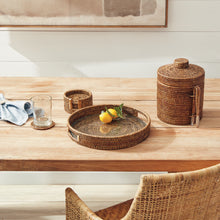 Load image into Gallery viewer, BURMA RATTAN ROUND SERVING TRAY