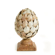 Load image into Gallery viewer, WEATHERED METAL ARTICHOKE FINIAL SMALL