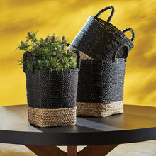 Load image into Gallery viewer, Madura Market Baskets, Set of 3 – Black