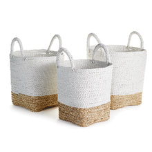 Load image into Gallery viewer, Madura Market Baskets, Set of 3 – White