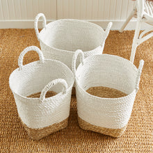 Load image into Gallery viewer, Madura Market Baskets, Set of 3 – White