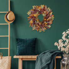 Load image into Gallery viewer, Pinecone Citrus Wheat Harvest Wreath