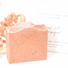 Load image into Gallery viewer, Pink Salt + Grapefruit Cleansing Bar Handmade Tallow and Goat Milk Soap Bar
