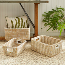 Load image into Gallery viewer, RIVERGRASS RECTANGULAR STORAGE BASKETS, SET OF 3