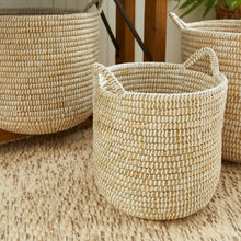 Load image into Gallery viewer, RIVERGRASS ROUND BASKETS WITH HANDLES, SET OF 3