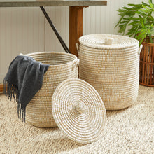 Load image into Gallery viewer, RIVERGRASS HAMPER BASKETS WITH LIDS, SET OF 2
