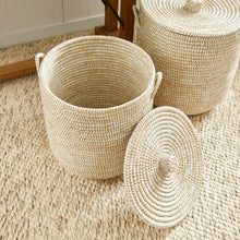 Load image into Gallery viewer, RIVERGRASS HAMPER BASKETS WITH LIDS, SET OF 2