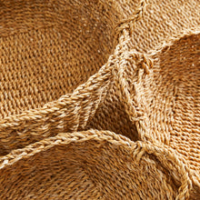 Load image into Gallery viewer, SEAGRASS SHALLOW BASKETS WITH HANDLES, SET OF 3