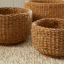 Load image into Gallery viewer, SEAGRASS CYLINDRICAL BASKETS, SET OF 3