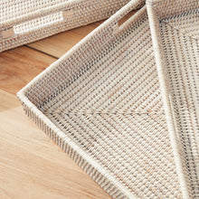 Load image into Gallery viewer, BURMA RATTAN OTTOMAN TRAYS, SET OF 3