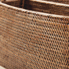 Load image into Gallery viewer, BURMA RATTAN NARROW MAGAZINE BASKETS, SET OF 2