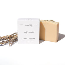 Load image into Gallery viewer, Wild Lavender Handmade Tallow and Goat Milk Soap Bar