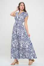 Load image into Gallery viewer, Garden gate Floral Printed Smocked Waist Maxi Dress