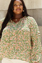 Load image into Gallery viewer, Blossoming Full Size Balloon Sleeve Floral Blouse
