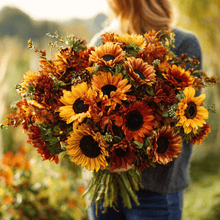 Load image into Gallery viewer, Autumn Beauty Sunflower – 25 Seeds