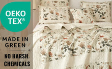 Load image into Gallery viewer, Enchanted Meadow Bed in a bag Set - Victoria Garden Delicate Floral Symphony in Beige, Rose, and Soft Green, Luxuriously Soft Quilted Set