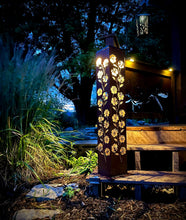 Load image into Gallery viewer, Blooming Magnolias Steel Luminary Pillar | Multiple Sizes