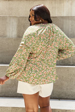 Load image into Gallery viewer, Blossoming Full Size Balloon Sleeve Floral Blouse