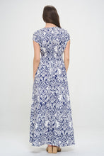 Load image into Gallery viewer, Garden gate Floral Printed Smocked Waist Maxi Dress