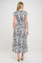 Load image into Gallery viewer, Garden gate Floral Printed Smocked Waist Maxi Dress