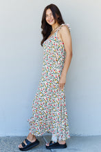 Load image into Gallery viewer, In The Garden Ruffle Floral Maxi Dress in Natural Rose