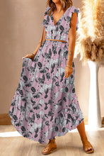 Load image into Gallery viewer, Sunny Day Tie Back floral Cropped Top and Maxi Skirt Set