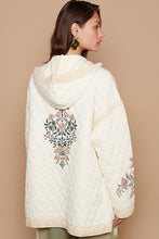 Load image into Gallery viewer, POL Embroidered Open Front Quilted Jacket with Crochet Pockets