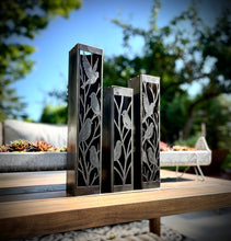 Load image into Gallery viewer, Evening Aviary Luminary Pillars w/ Solar Cap