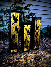 Load image into Gallery viewer, Evening Aviary Luminary Pillars w/ Solar Cap