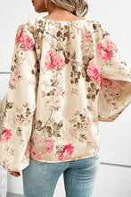 Load image into Gallery viewer, FemFloral V-Neck Balloon Sleeve Blouse